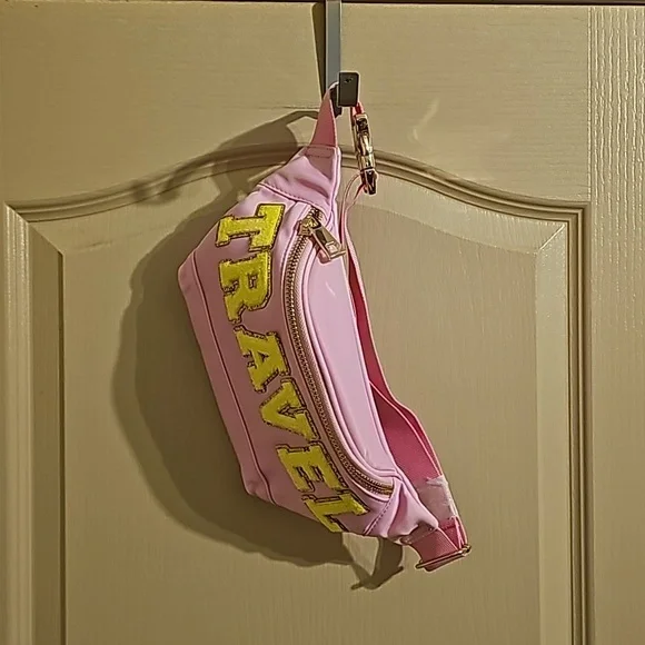 Matching "Travel" and "stuff" fanny packs NWOT - Picture 2 of 6